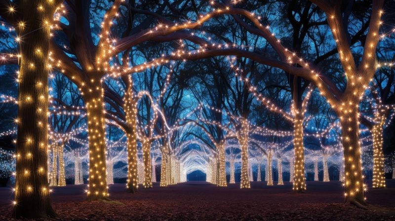Christmas Lights Hanging in Kansas City, KS
